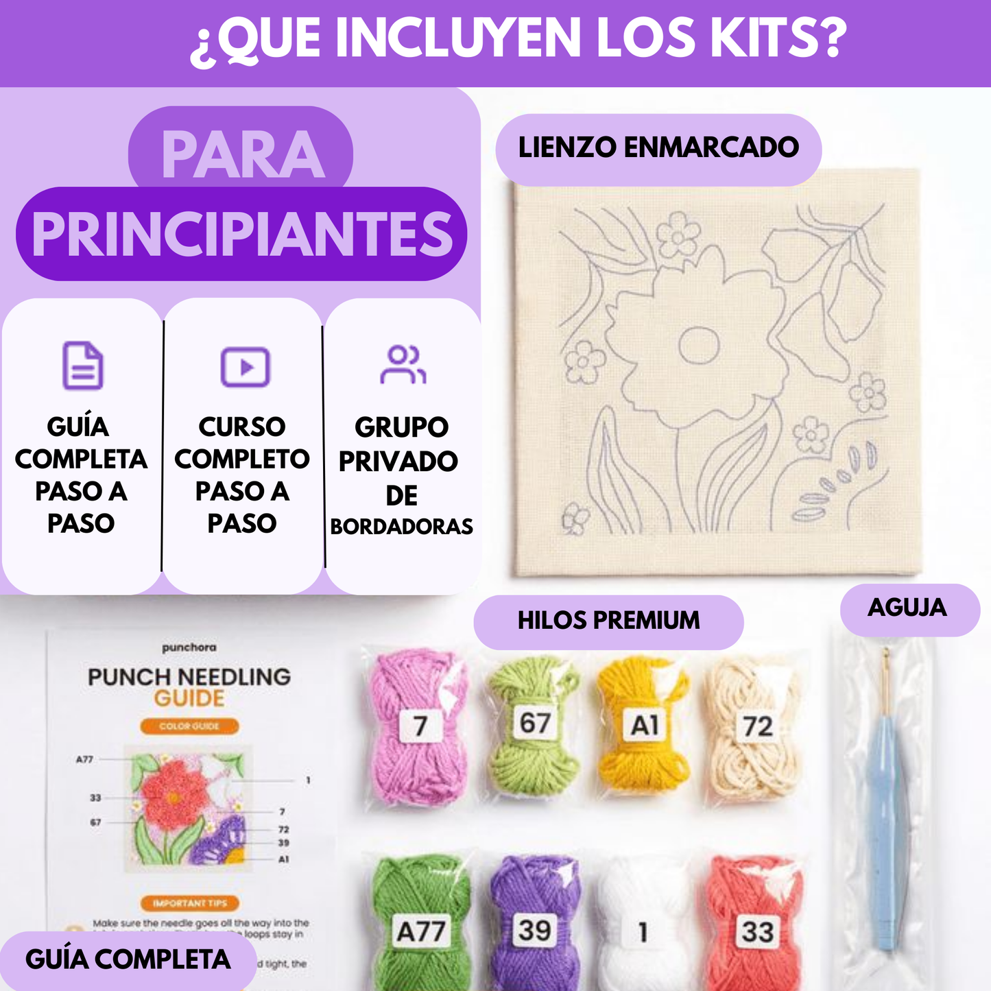 Kit de Bordado Floral