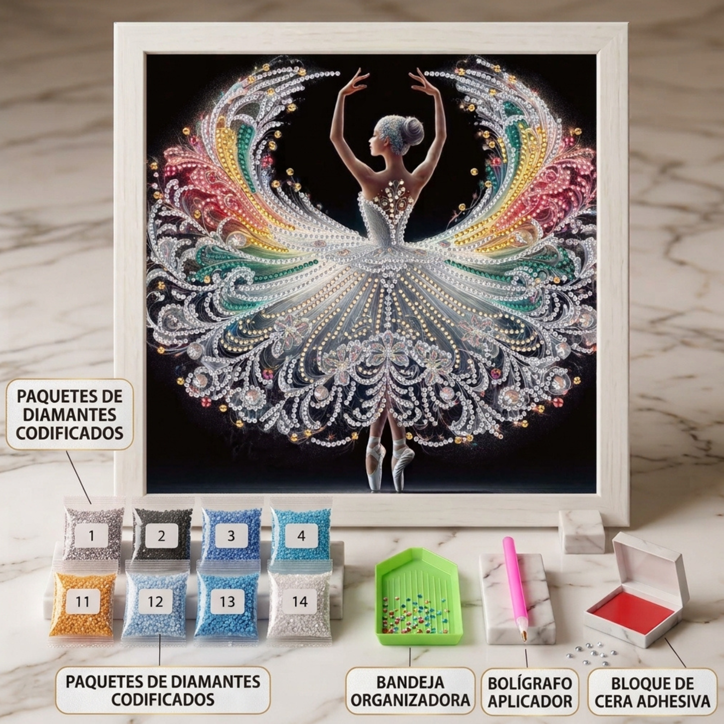 Bailarina de Cristal - Kit de Pintura de Diamantes 5D Premium