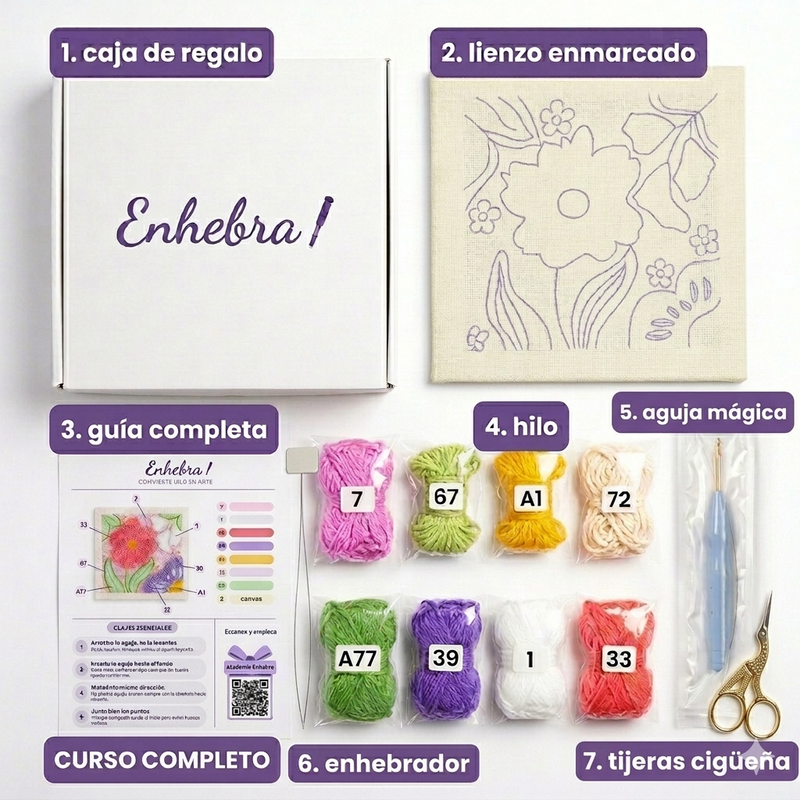 Kit completo de punch needle