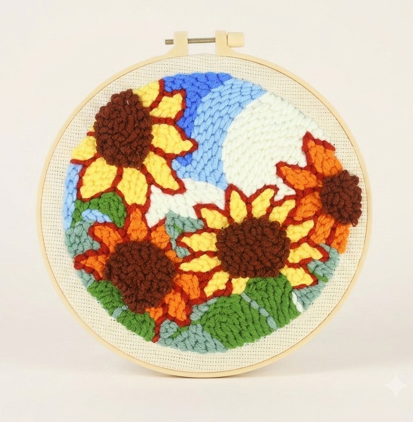 Pack x3 Kit de Bordado Aguja Mágica – Colección Floral (Todo Incluido)